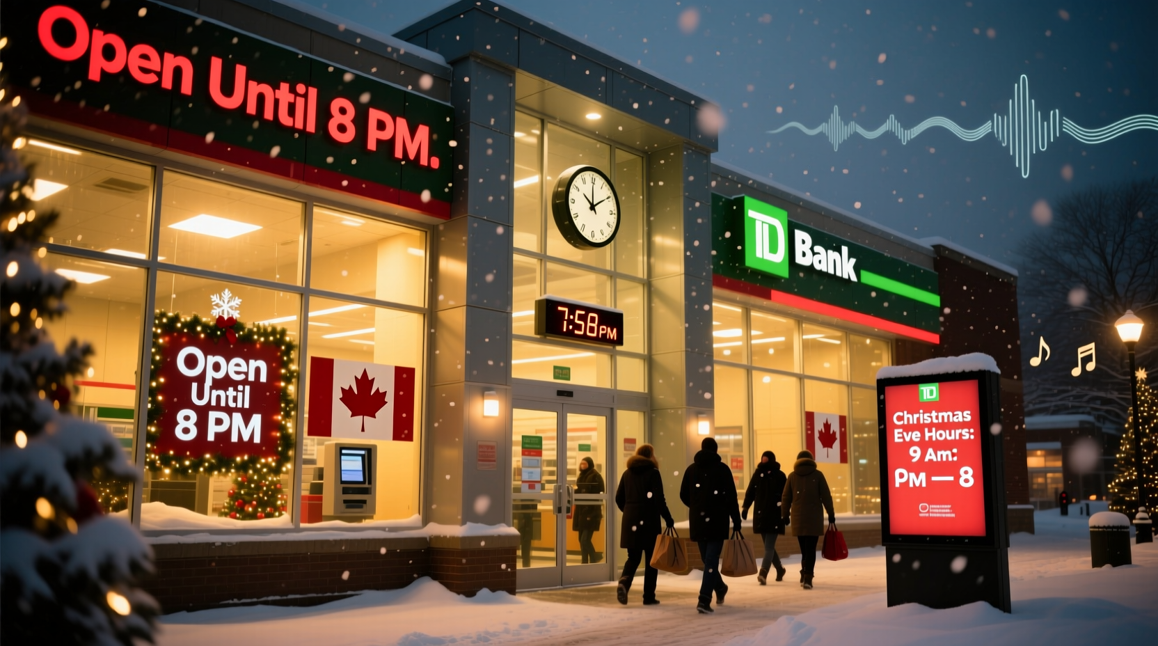 is td bank open on christmas eve