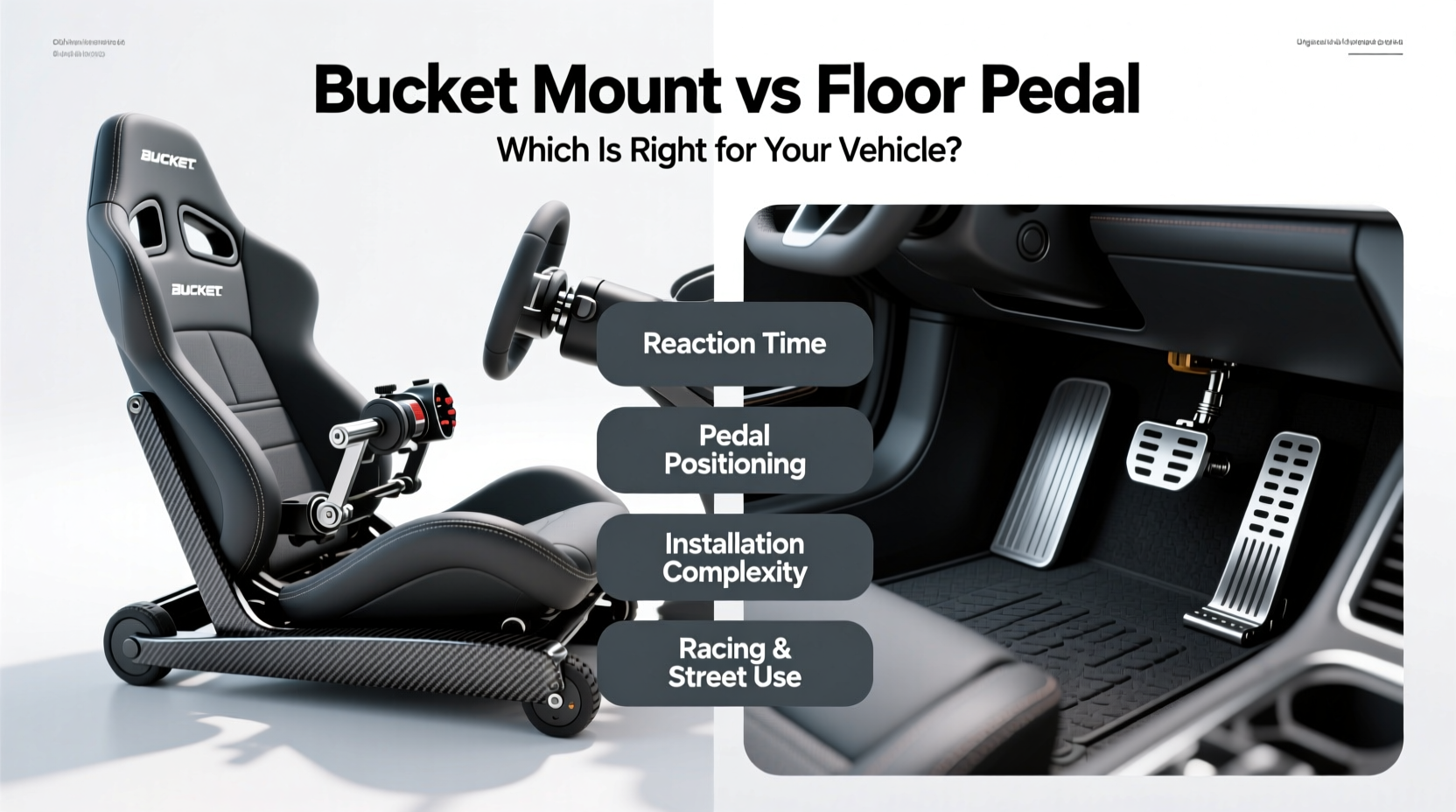 bucket mount vs floor pedal