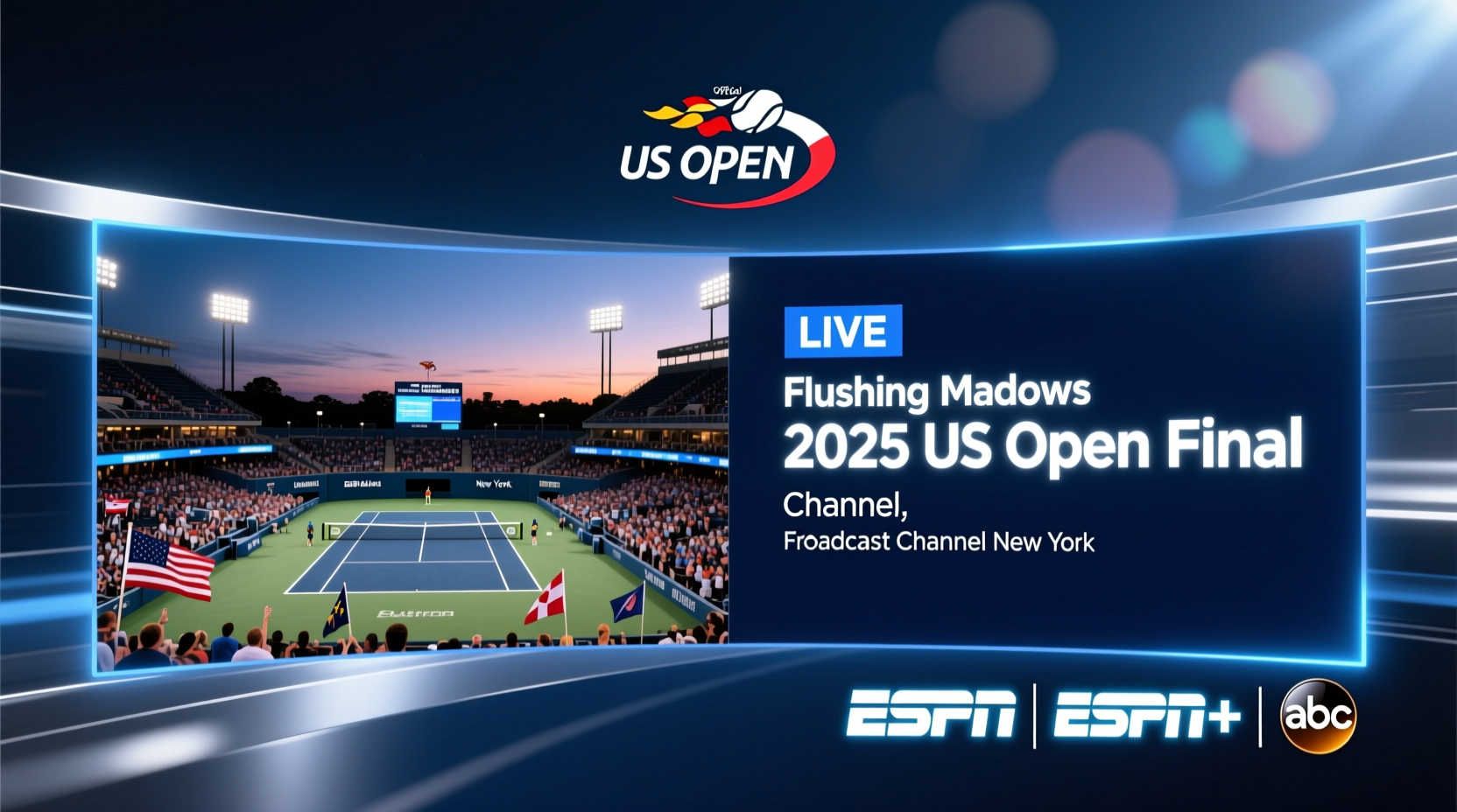 what channel is us open final on