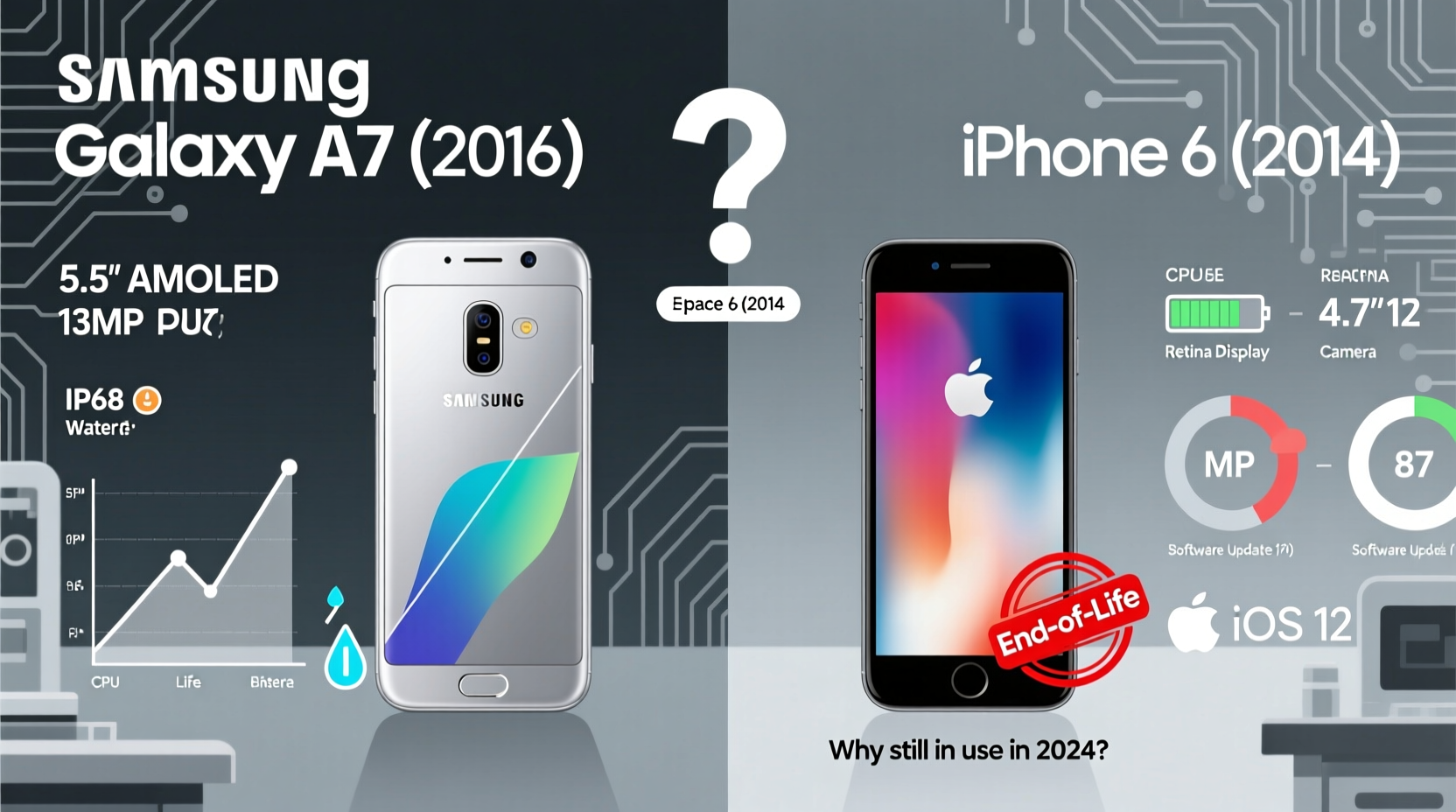 is the samsung galaxy a7 actually better than the iphone 6 why are people still using iphone 6 in 2024
