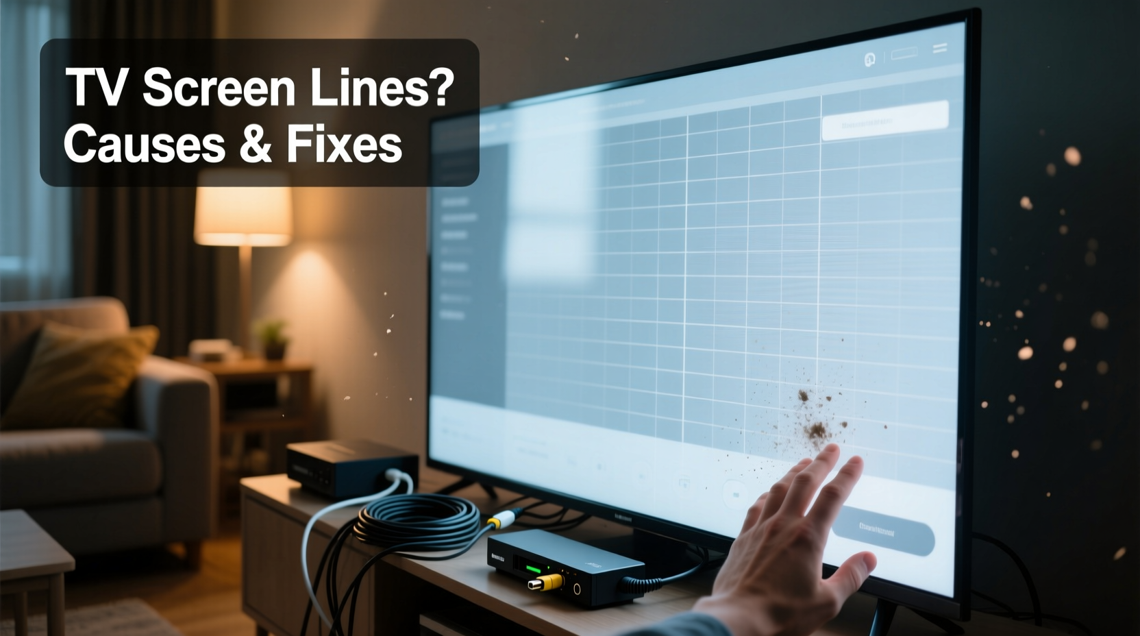 why are there lines on my tv screen causes fixes