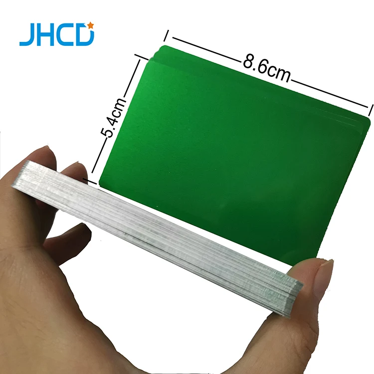 JHCD laser engraving test blank plate credit card size aluminum sheet