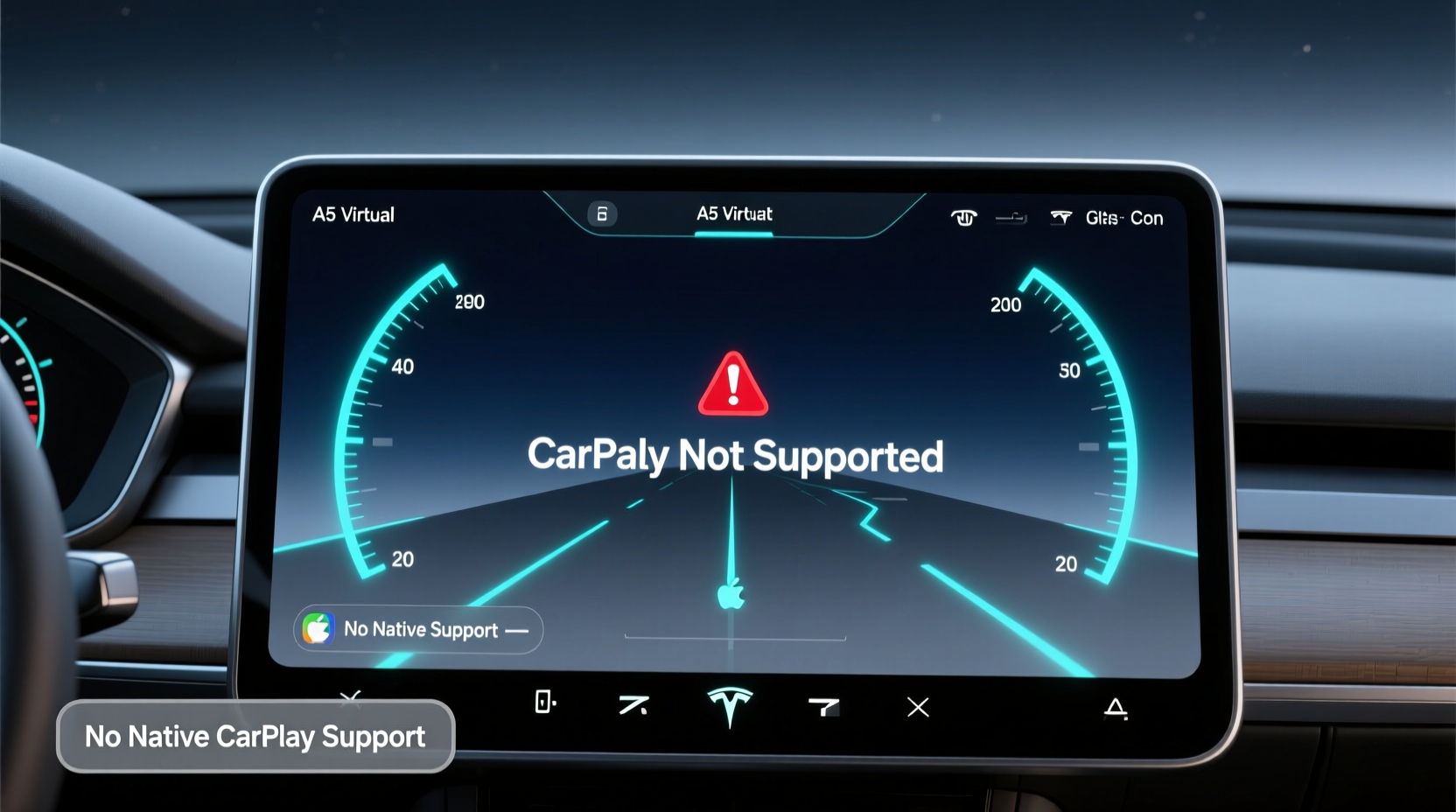 A5 Virtual Cockpit CarPlay Limitation: No Native Support