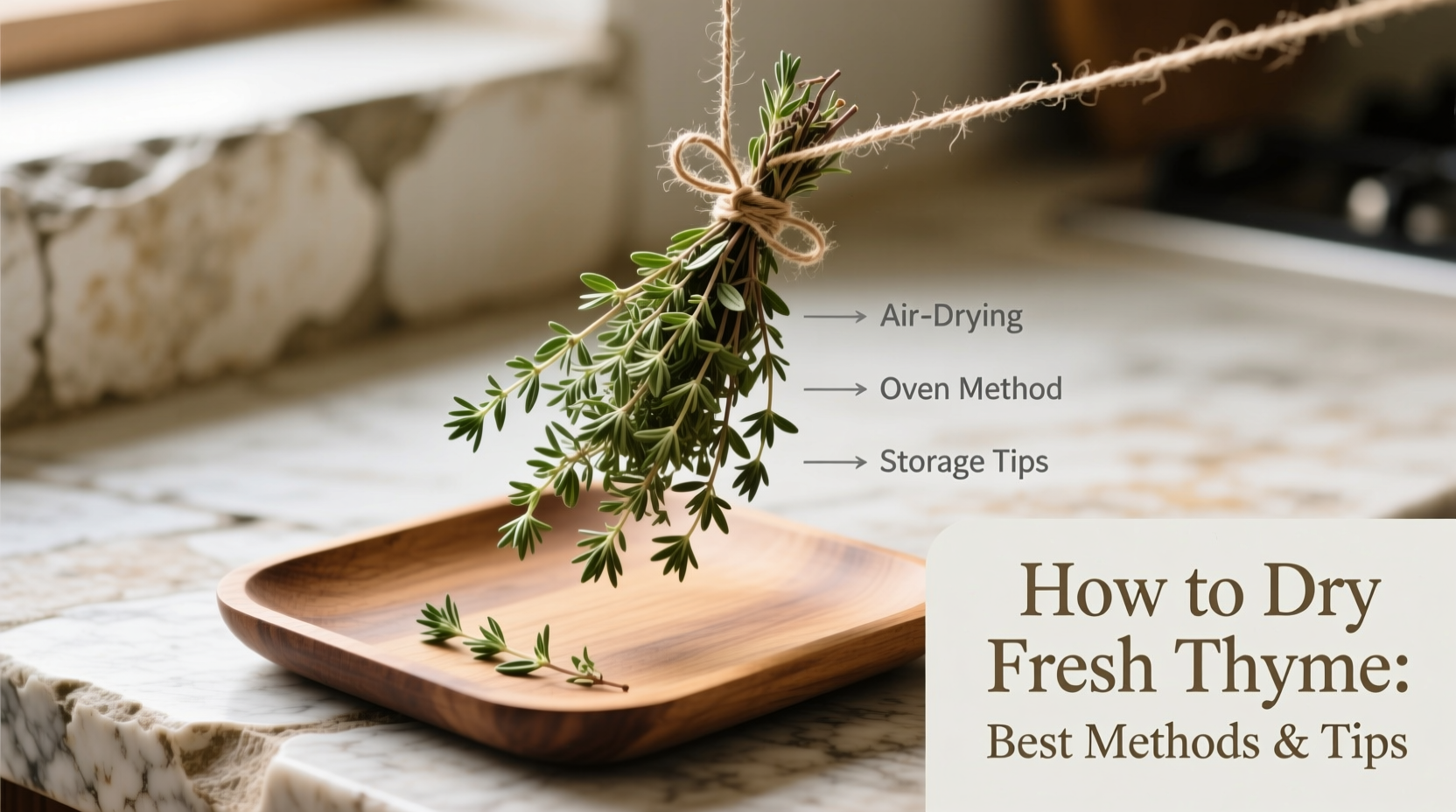 how to dry fresh thyme