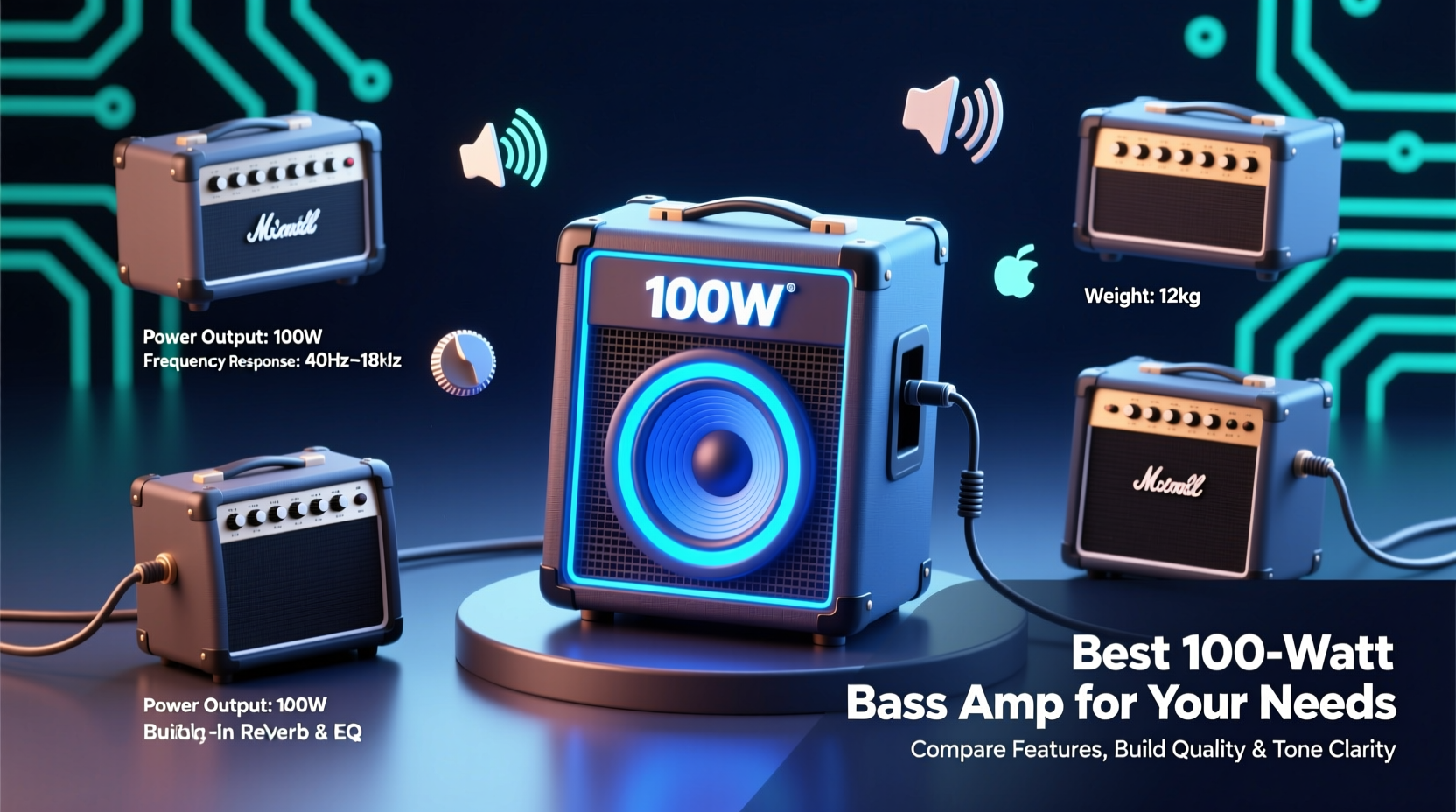 bass guitar amp 100 watts