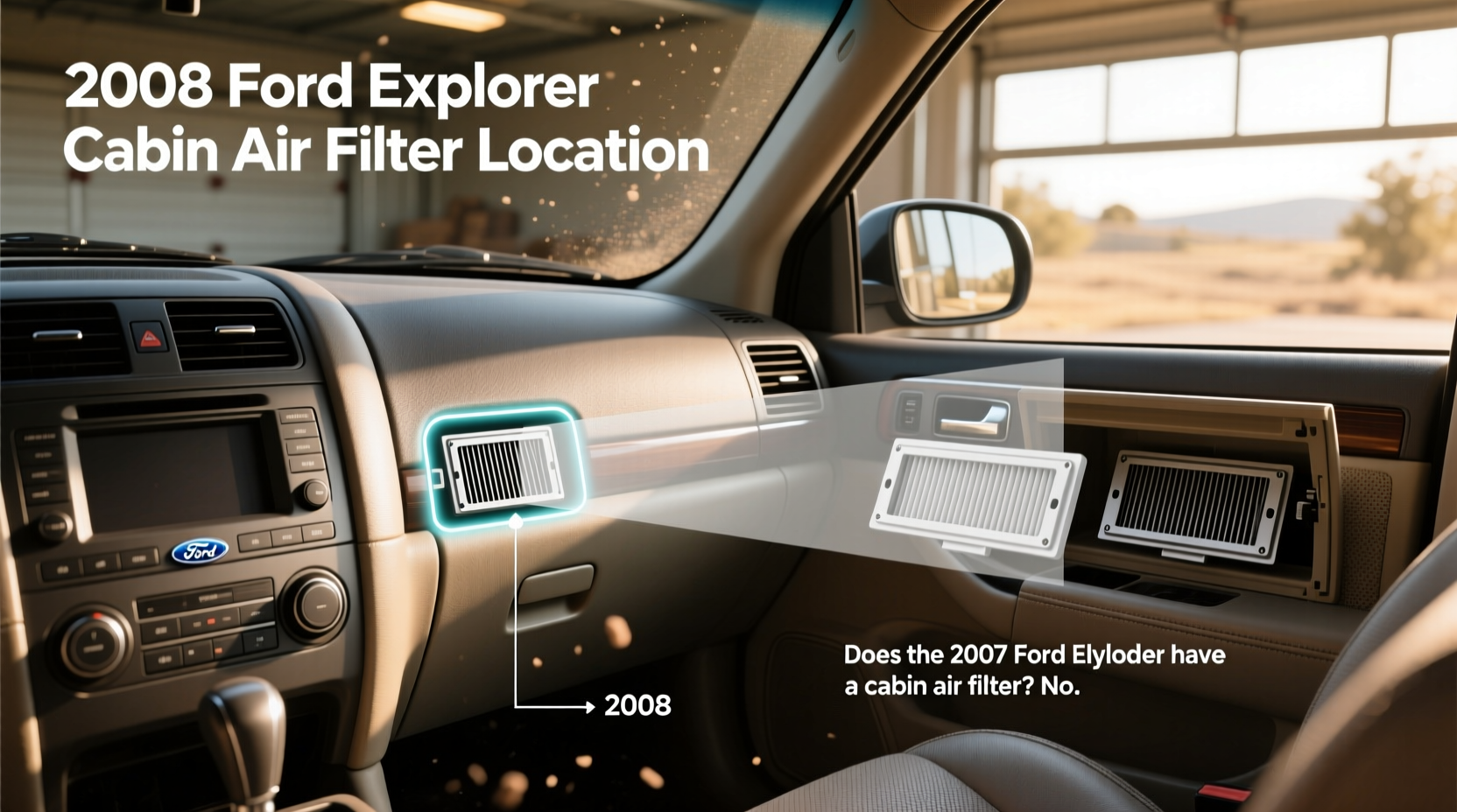 2007–2008 explorer cabin air filter find replace