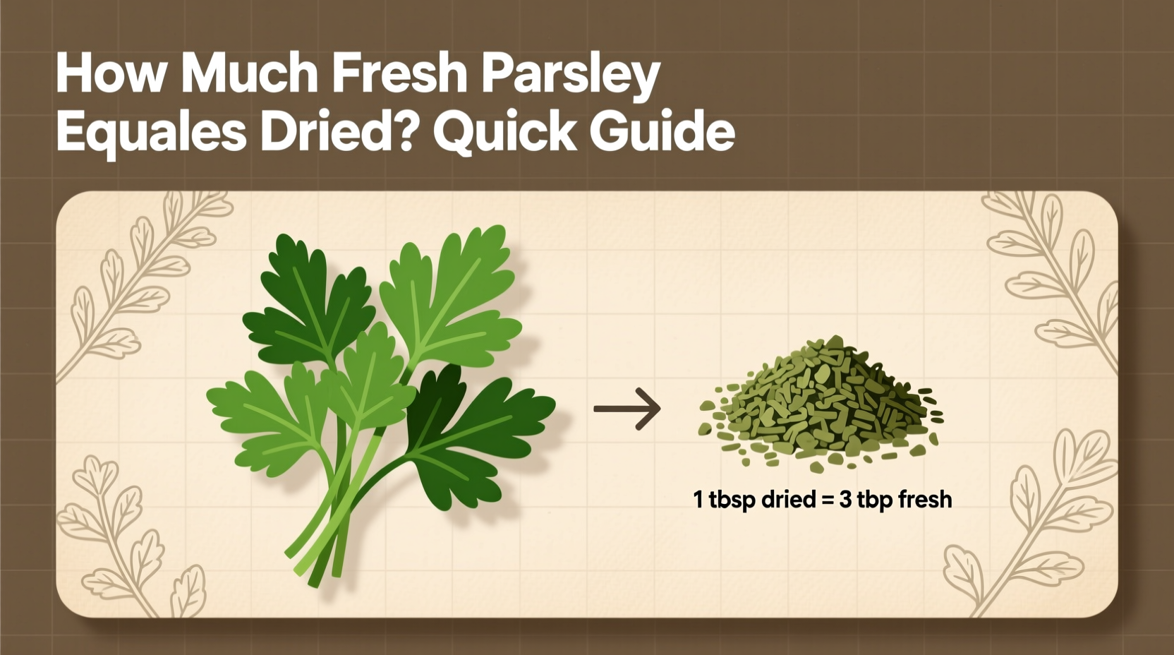 how much fresh parsley equals dried