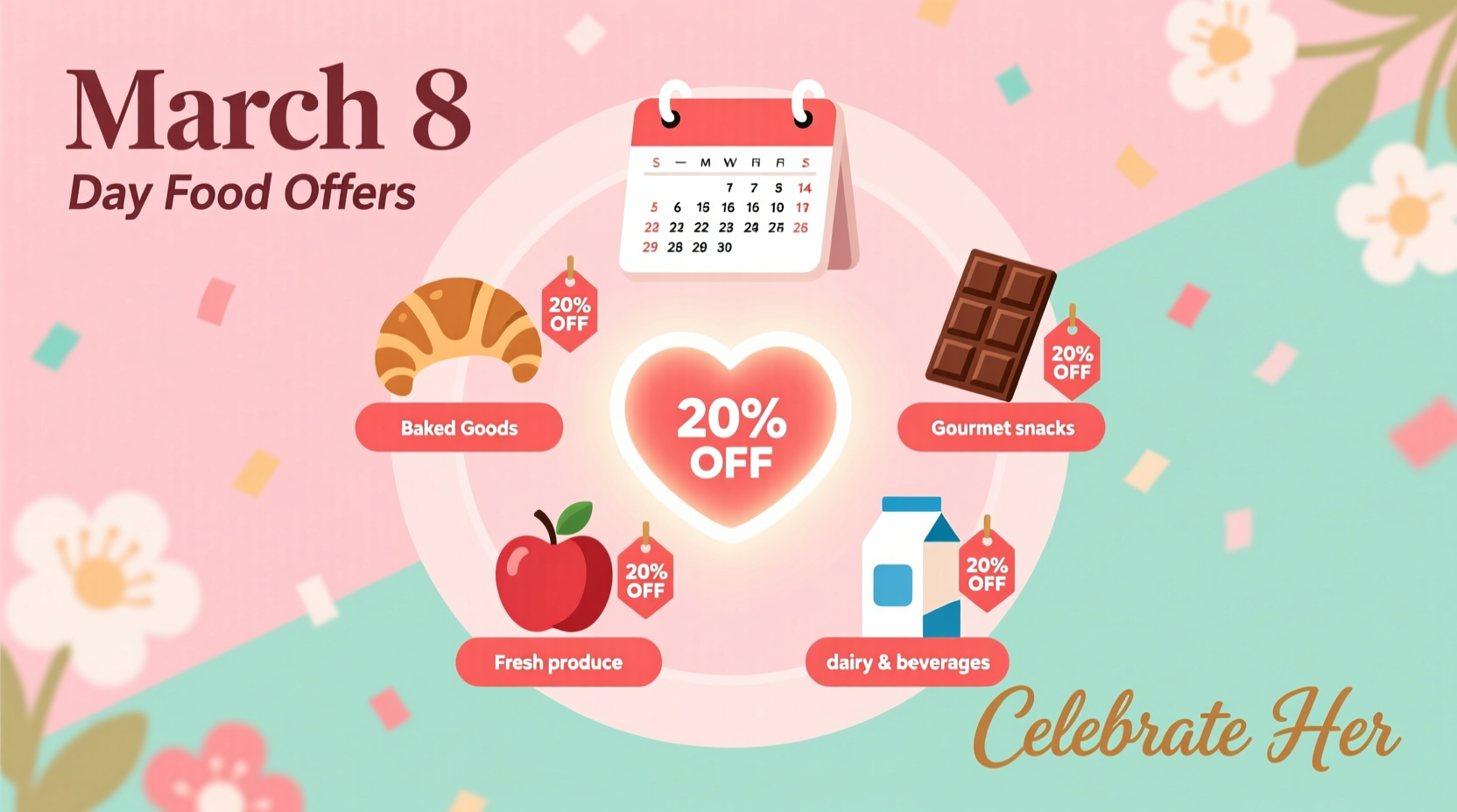 womens day offers on food