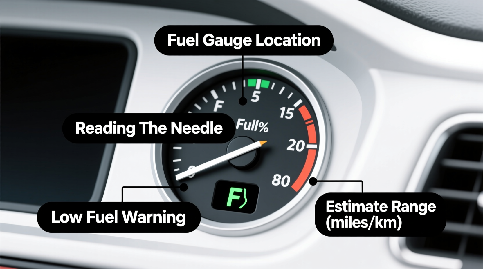 how do you read a gas meter in a car