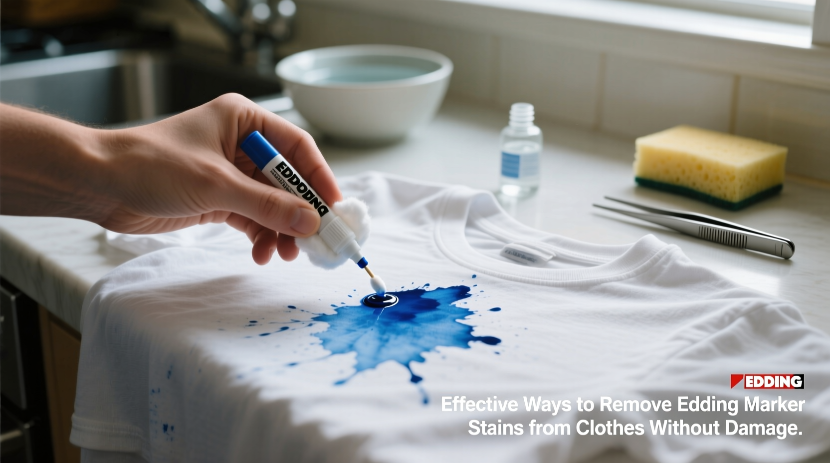 effective ways to remove edding marker stains from clothes without damage