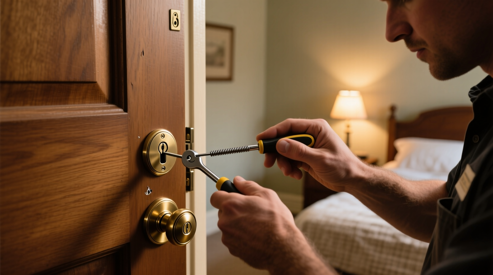 effective methods to open a locked bedroom door without damaging it