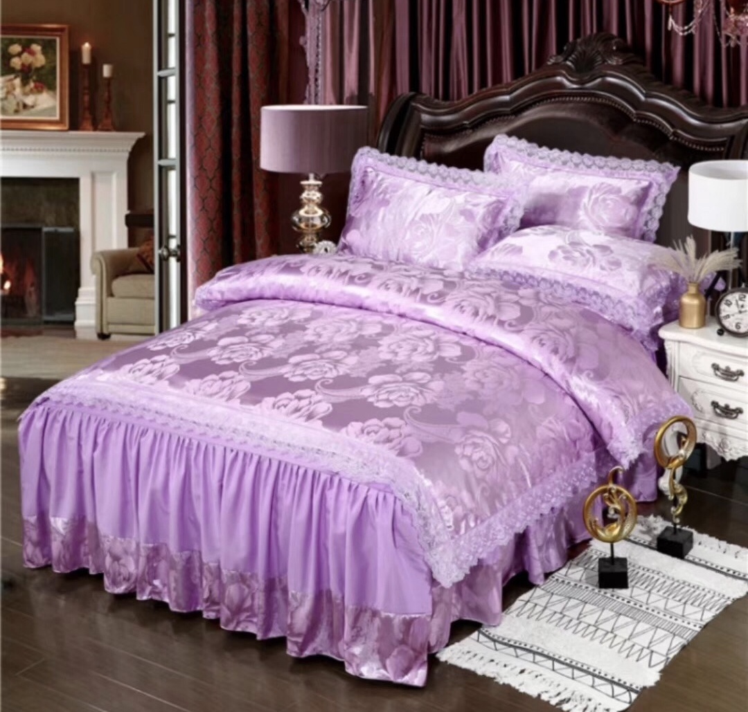 Luxury Paisley Design , Nice Night Bedding Jacquard Duvet Cover Set Queen/King, Bed skirt sets