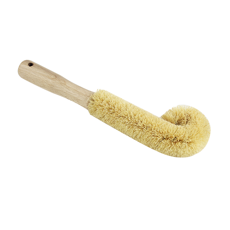 Wooden Coconut Cleaning Brush For Cups Decanters Bottles