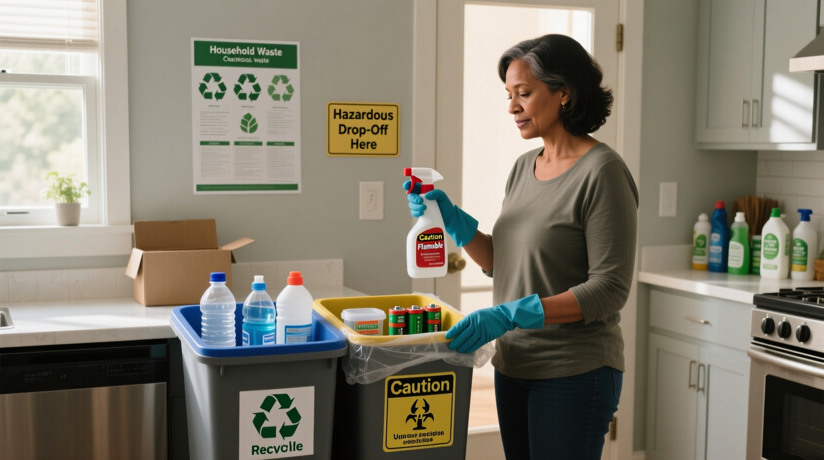 how to recycle household cleaning products and hazardou