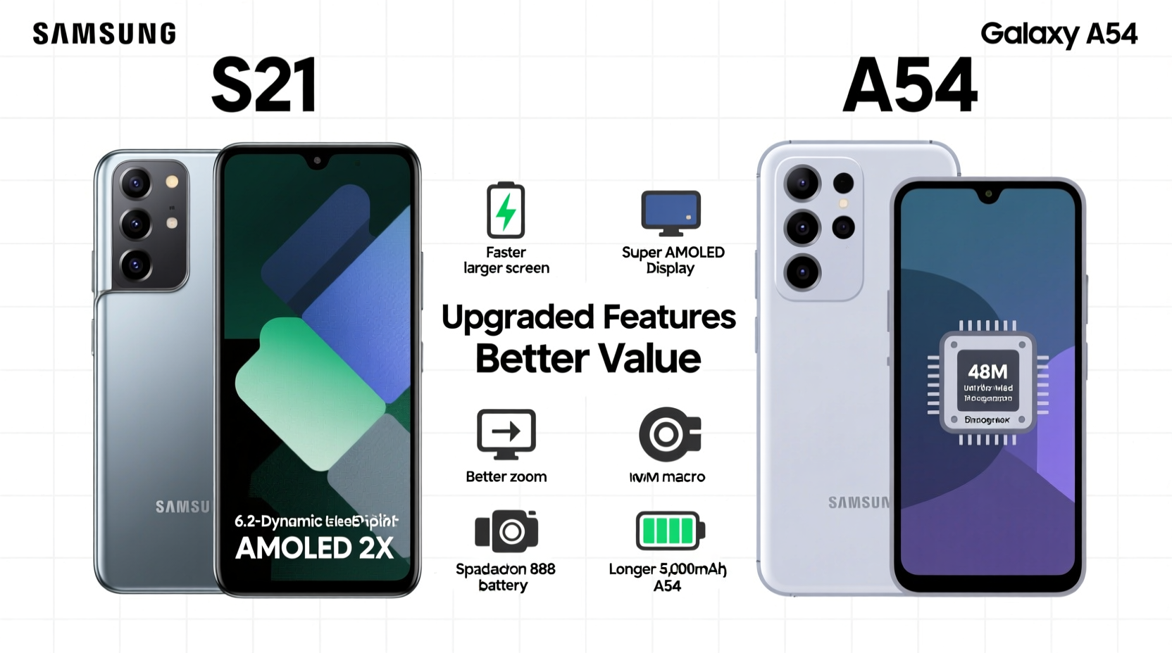 samsung s21 vs a54 is the newer a54 really worth the upgrade