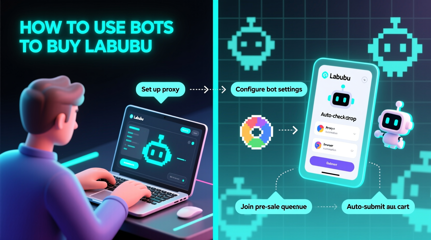 how to use bots to buy labubu