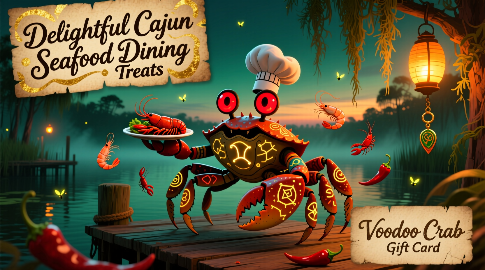 voodoo crab gift card delightful cajun seafood dining treats
