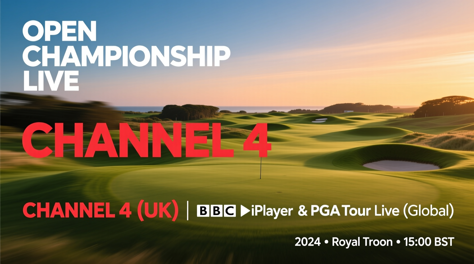 what channel is the open golf championship on