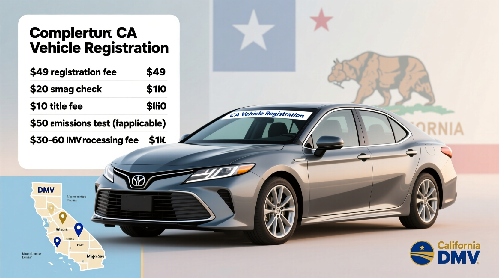 how much to register a car in ca