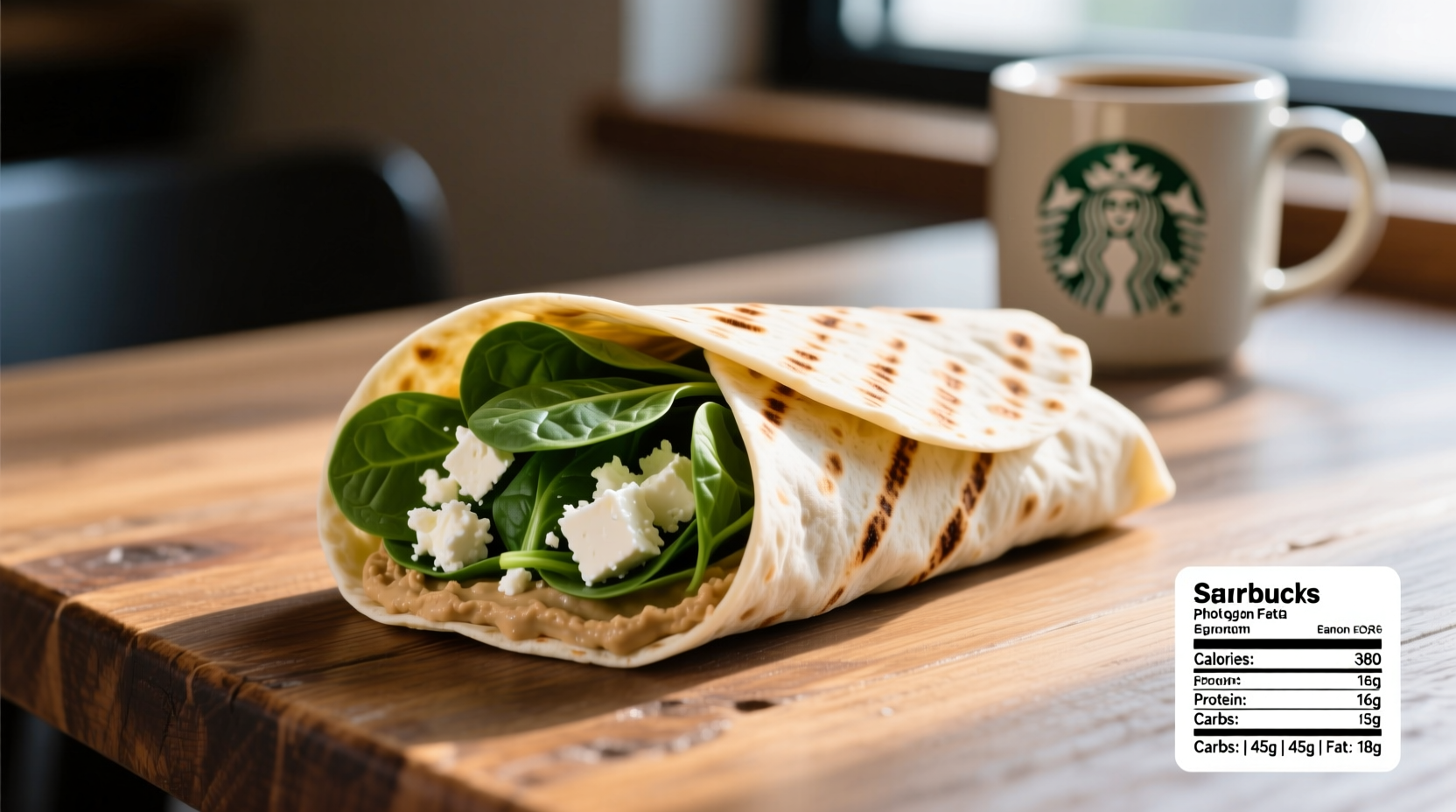 Starbucks Spinach Feta Wrap Nutrition Facts Revealed