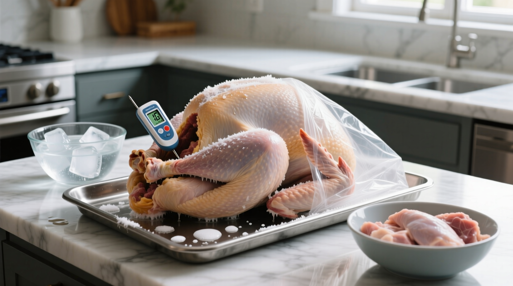 how safely thaw turkey