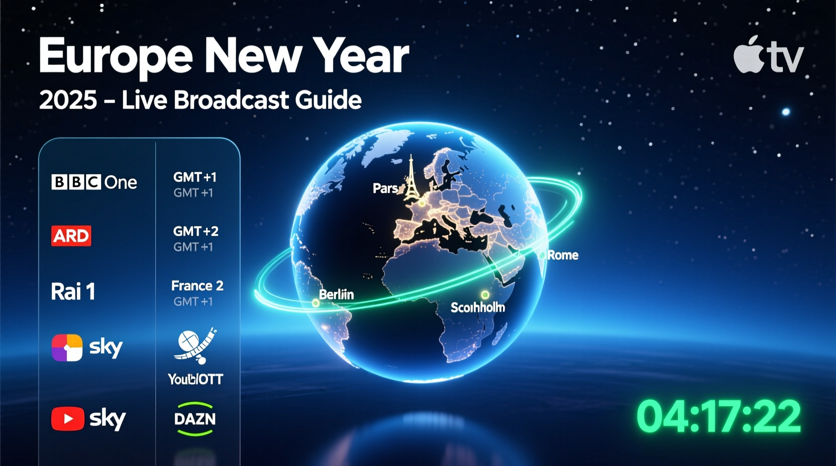 what channel is europe new year