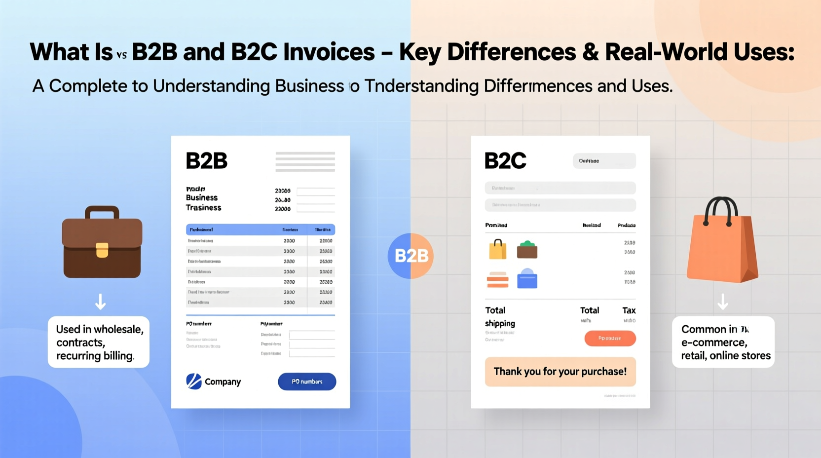 what is b2b and b2c invoices