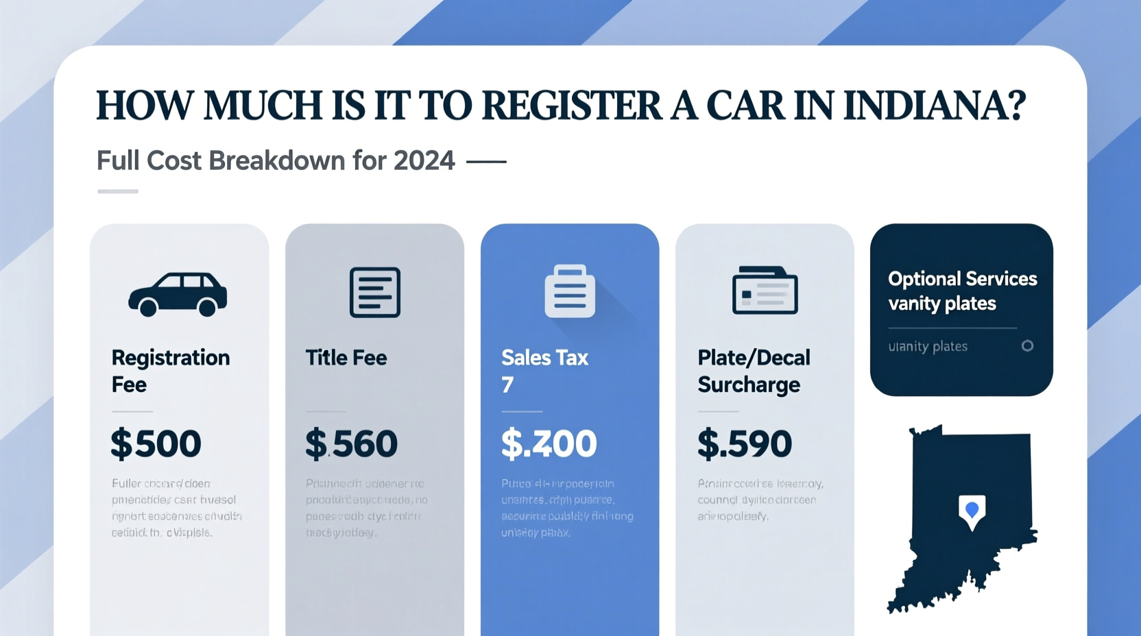 how much is it to register a car in indiana