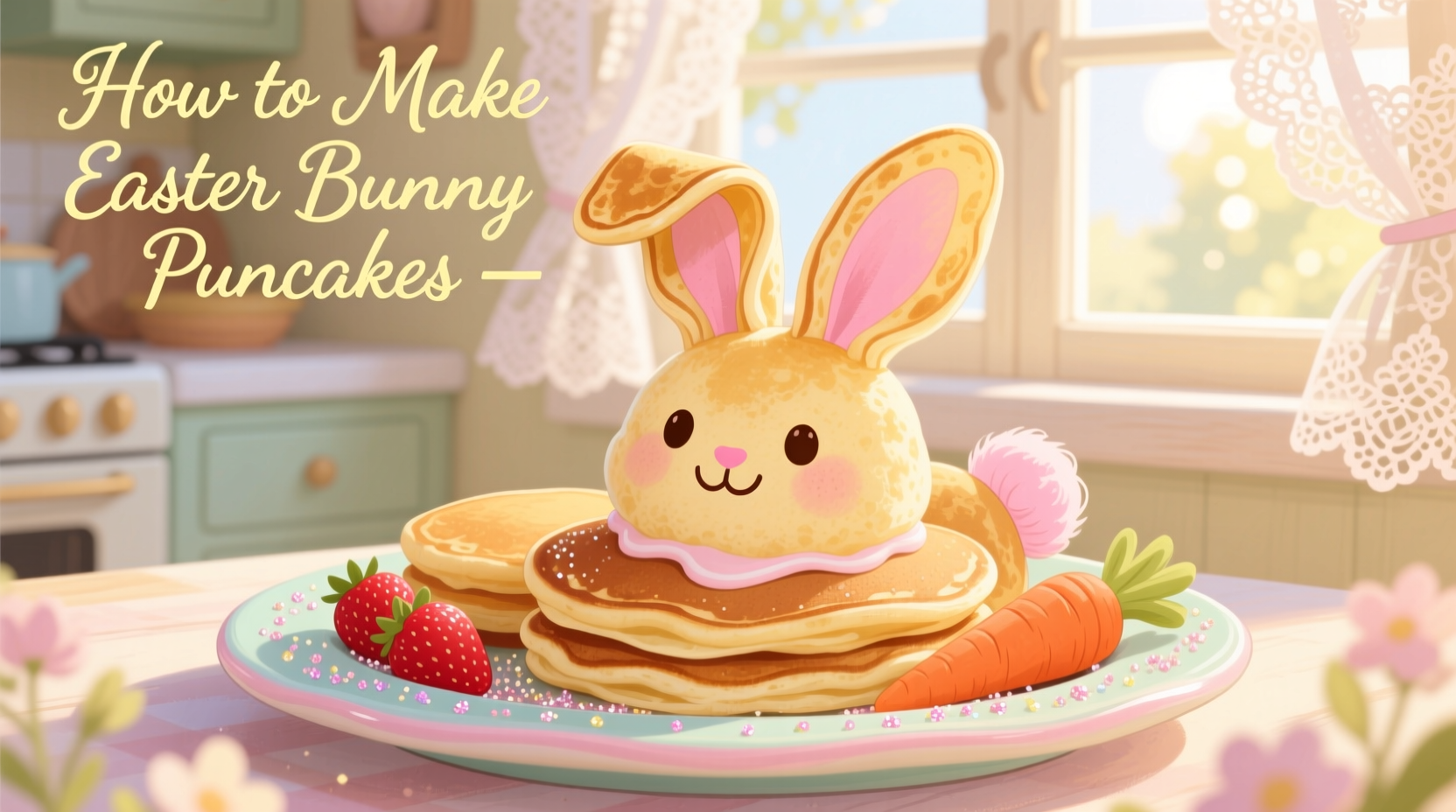 how to make easter bunny pancakes