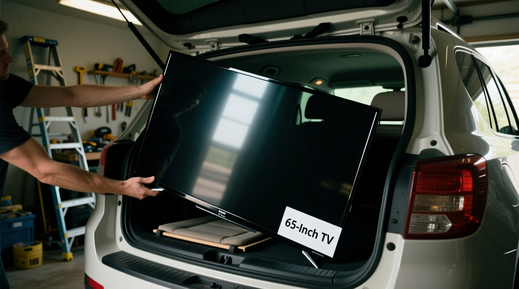 can a 65 inch tv fit in a car