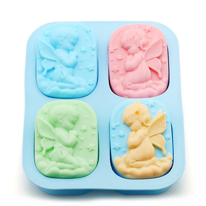 Angel Girl Natural Soap Handmade Soap Mold Silicone Cake Ice Modeling Tool Pastry Arts Decorative Kitchen Accessories