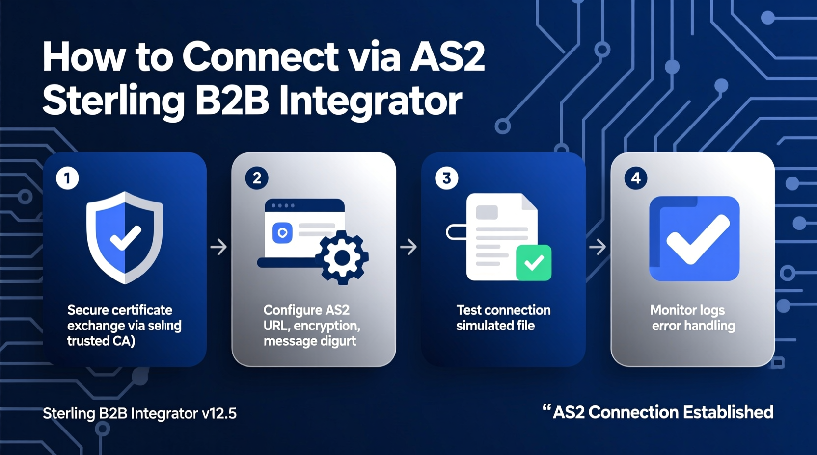 how to connect via as2 sterling b2b integrator