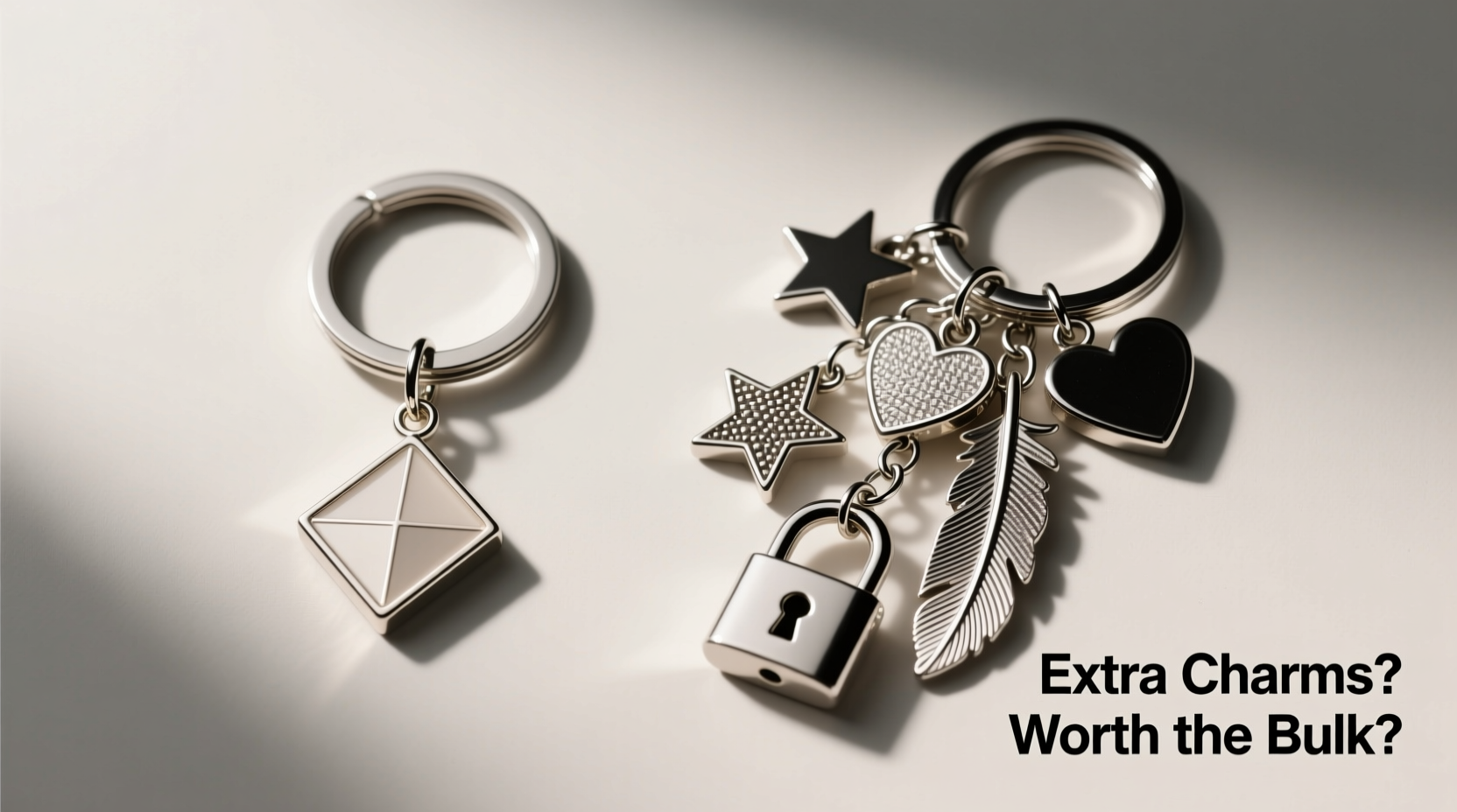 multi element keychain vs single pendant are extra charms worth the bulk