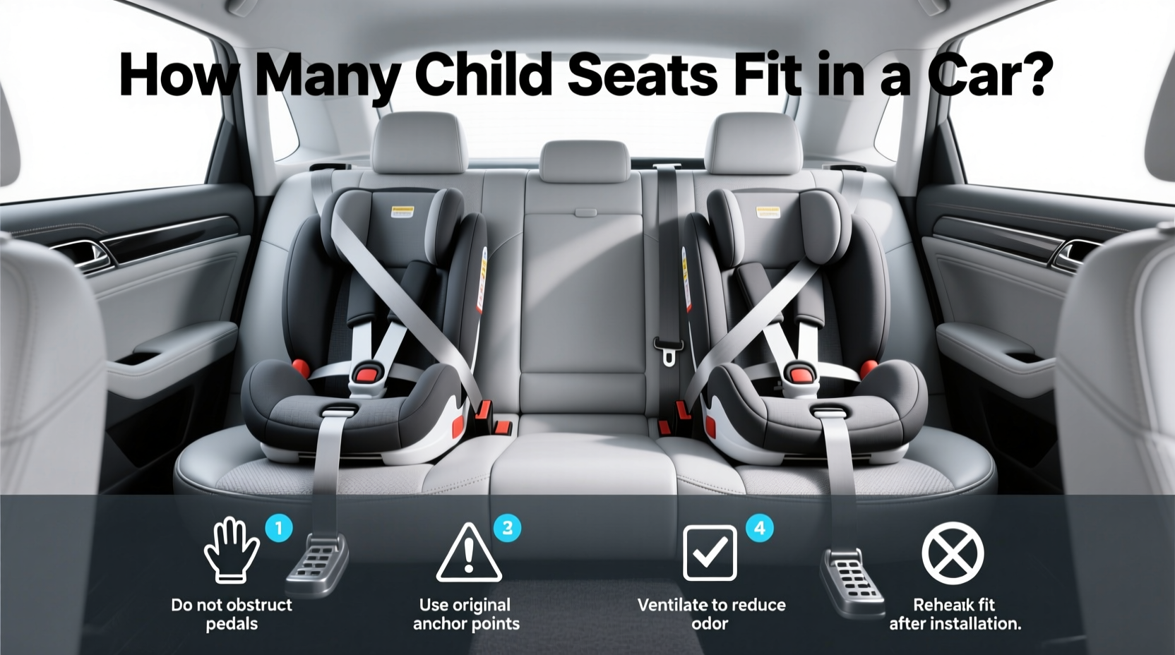 how many child seats fit in a car