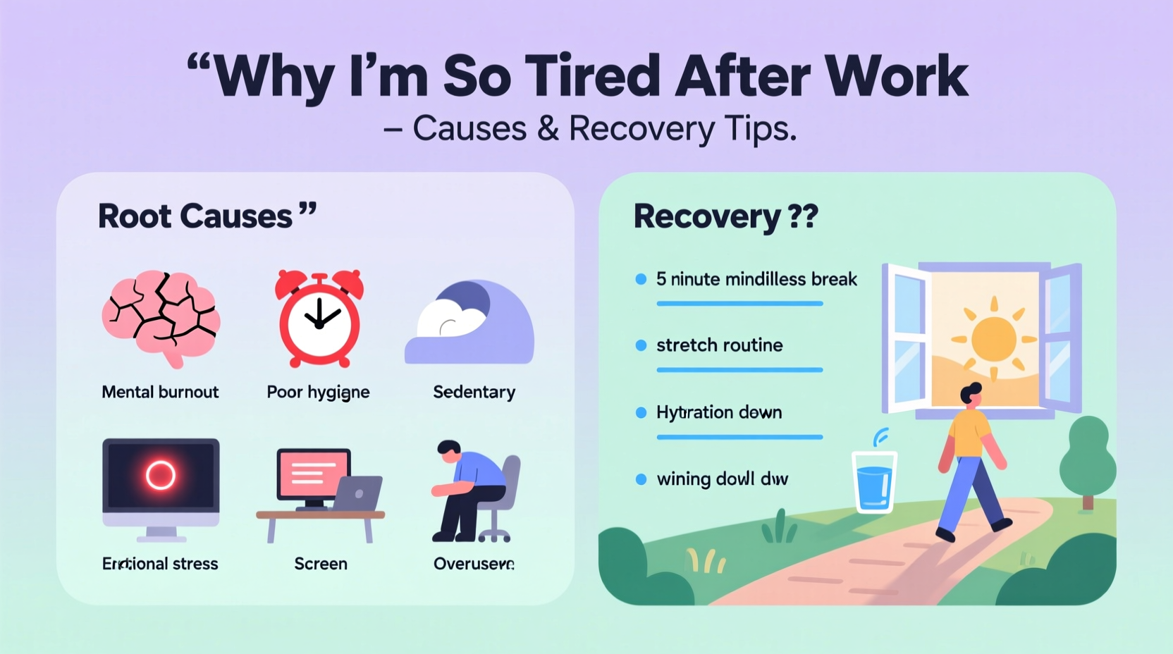why am i so tired after work causes and recovery tips
