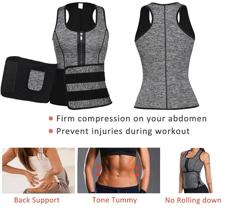 High Quality Hot Women Corset Bodyshaper Cincher  Waist Trainer Custom  Neoprene Slimming Sweat Belt Body Shaper Vest