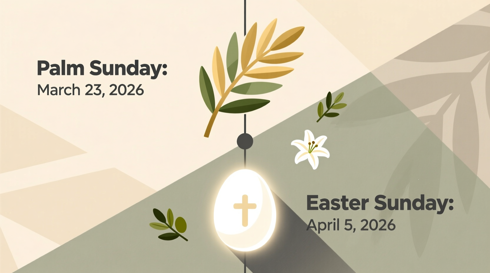 when is palm sunday and easter 2026