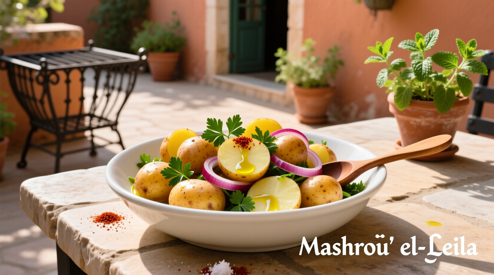 Authentic Lebanese Potato Salad Recipe: Light & Herb-Forward