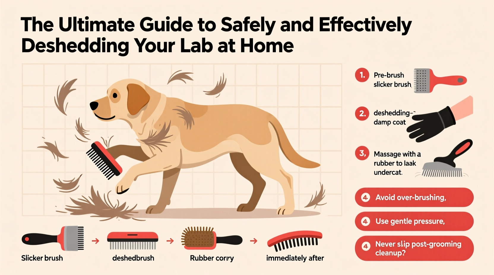 the ultimate guide to safely and effectively deshedding your lab at home