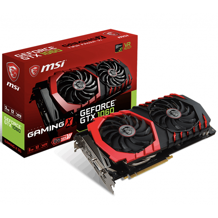 MSI NVIDIA GeForce GTX 1060 3GB Gaming Graphics Card for Desktop