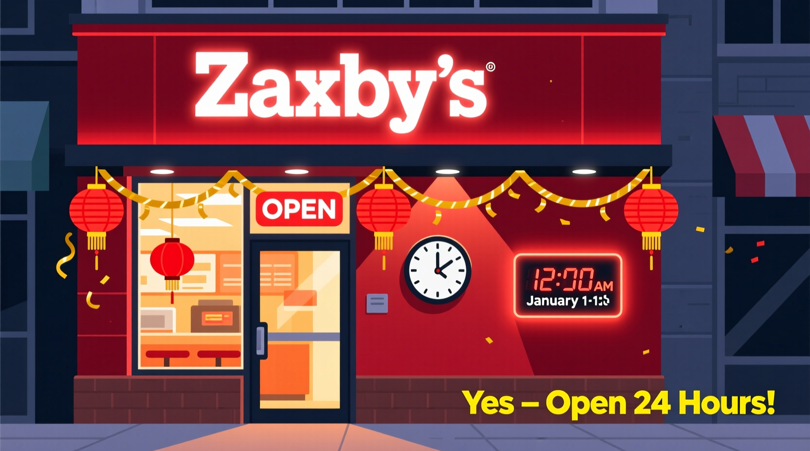 is zaxbys open on new years day