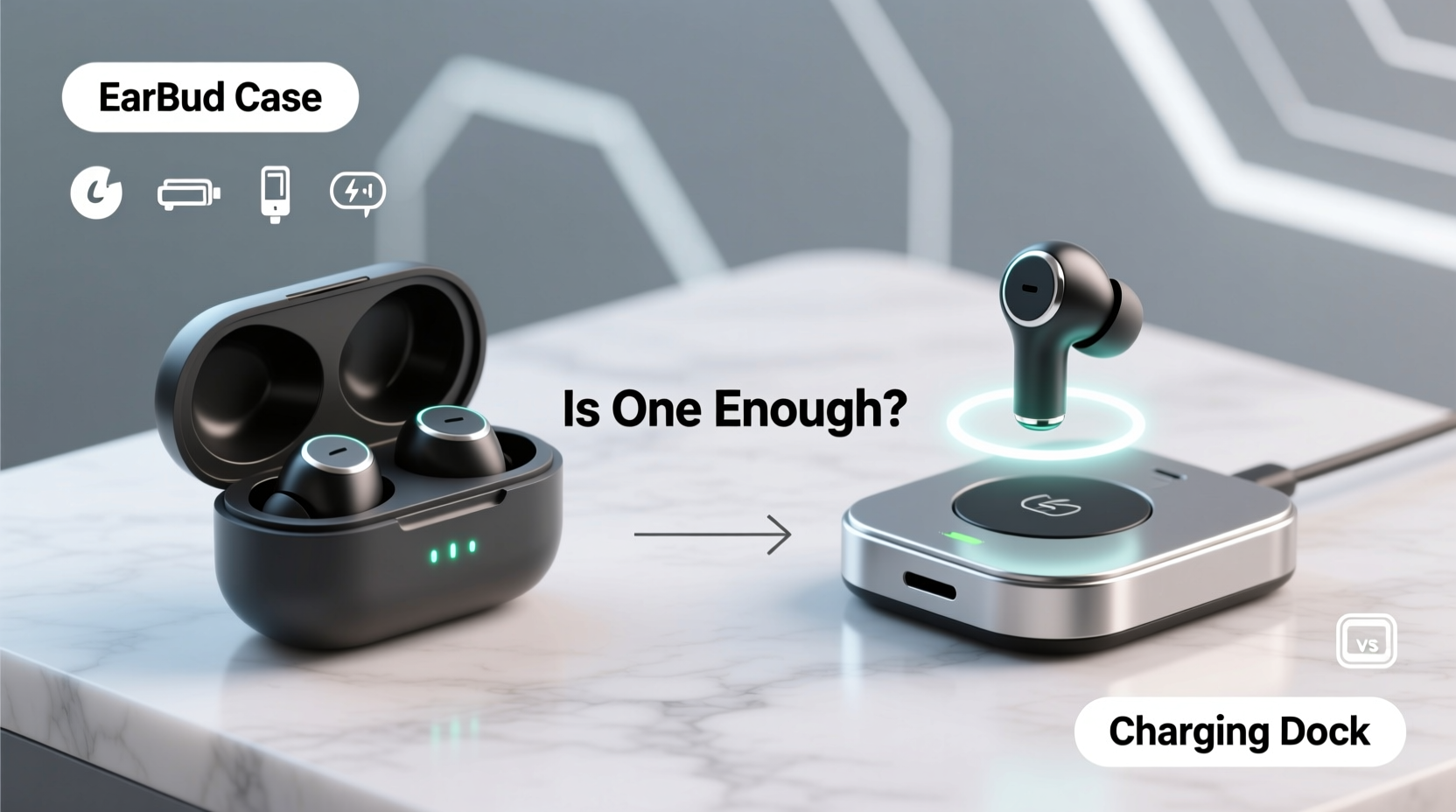 earbud case vs charging dock is it worth getting both or is one enough
