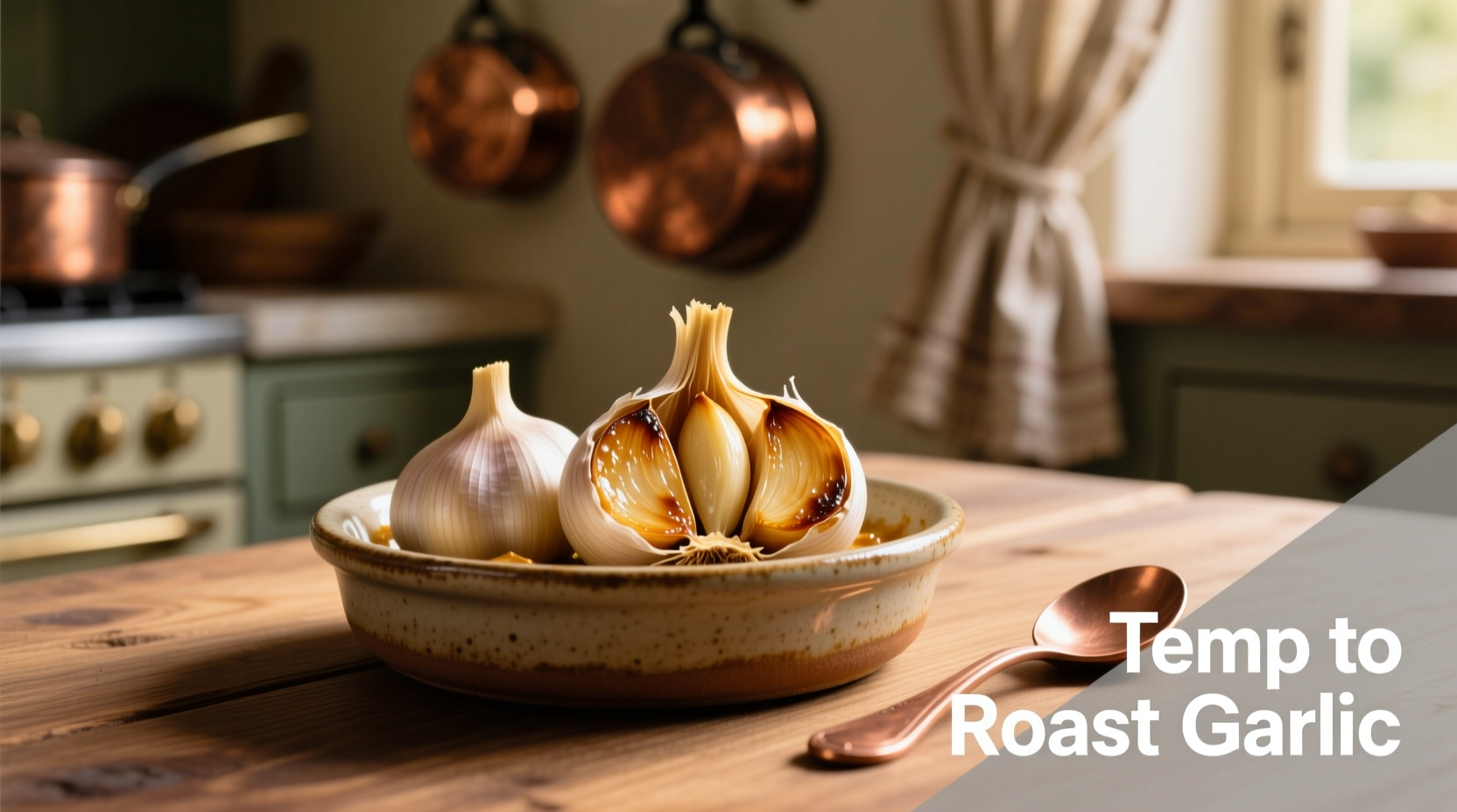 temp to roast garlic