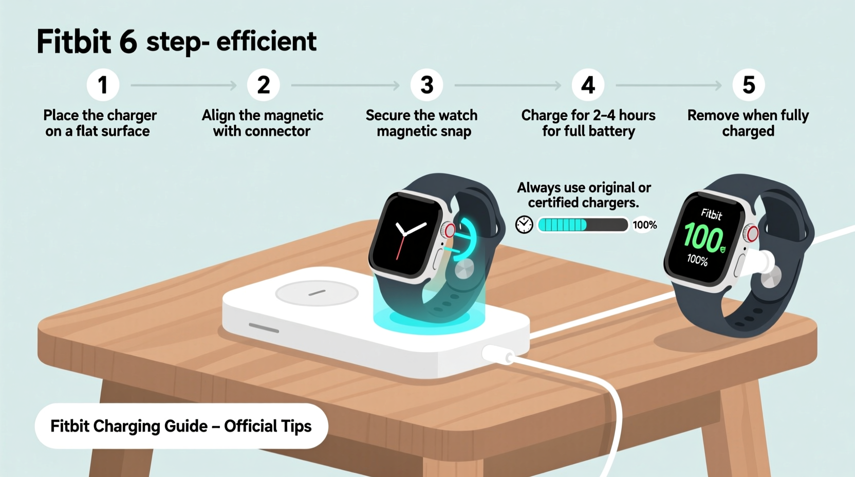 a step by step guide to charging your fitbit watch efficiently and safely