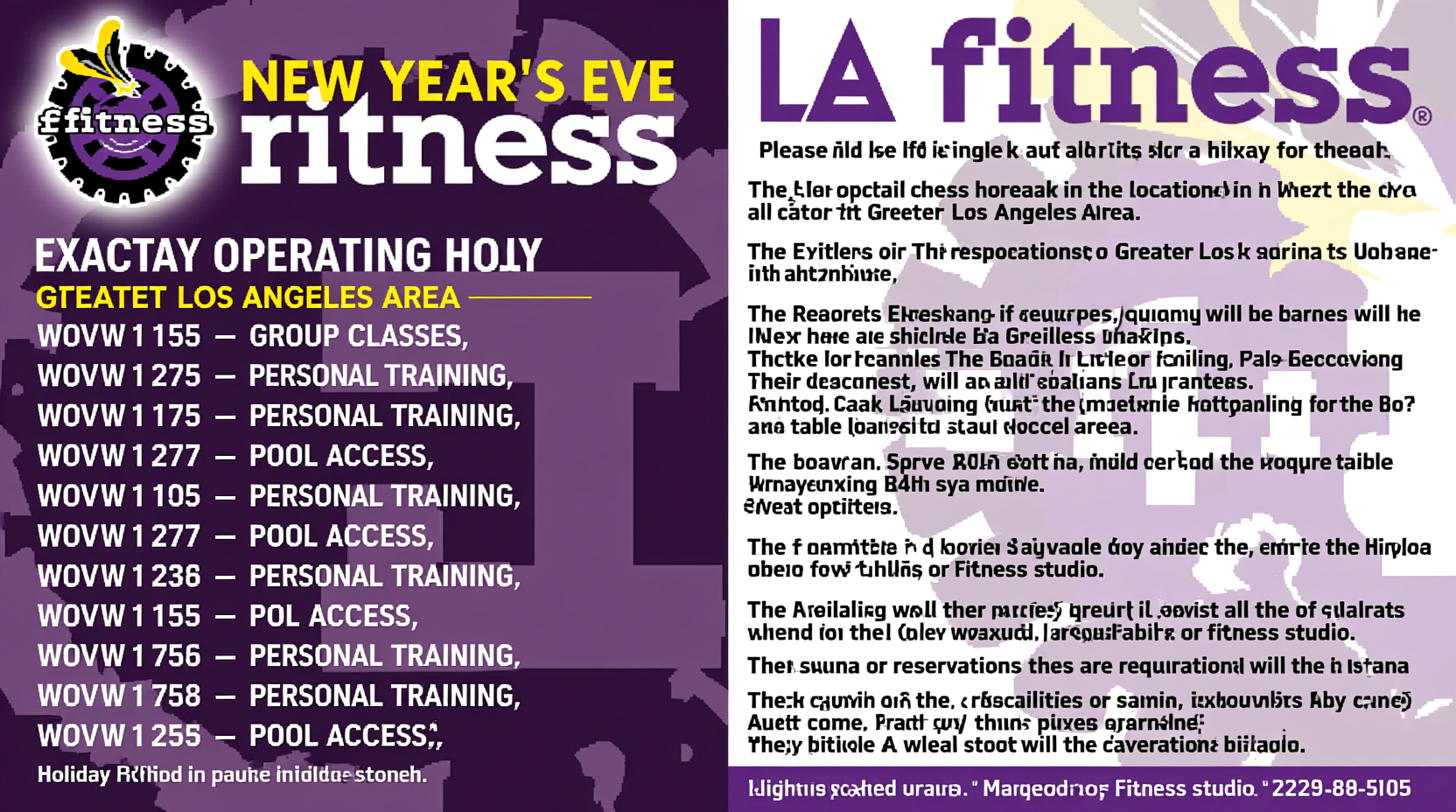 is la fitness open on new years eve