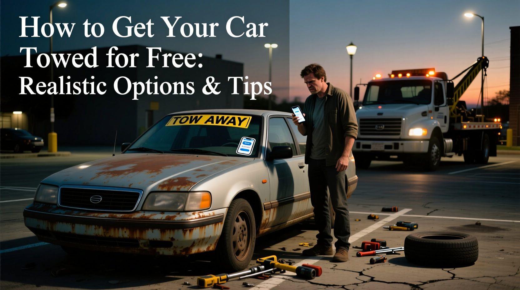 how can i get my car towed for free