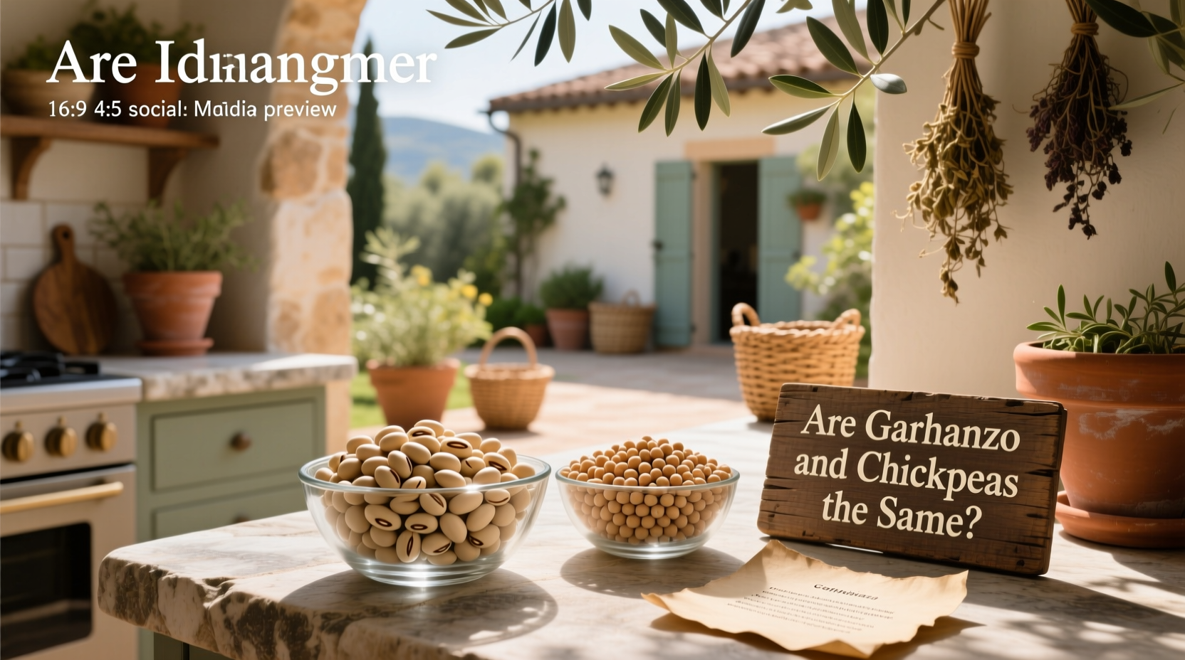 are garbanzo and chickpeas the same