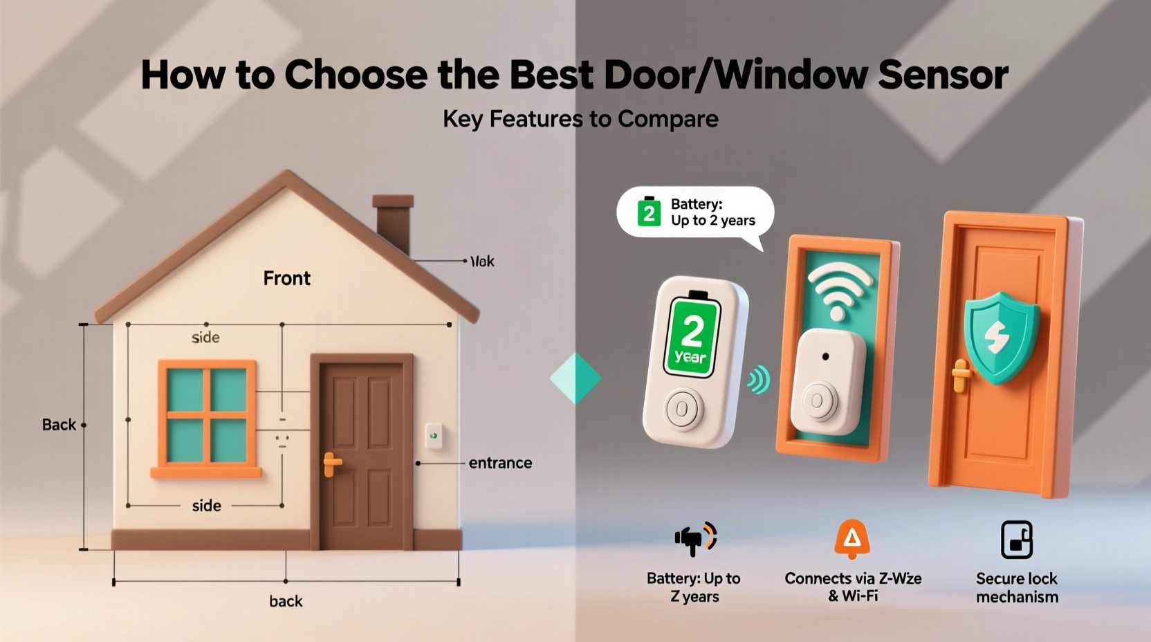Ring Wireless Alarm Door and Window Contact Sensors, Smart Home Enabled, White 4SD2SZ Ring Wireless Alarm Door and Window Contact Sensors, Smart Home Enabled, White 4SD2SZ