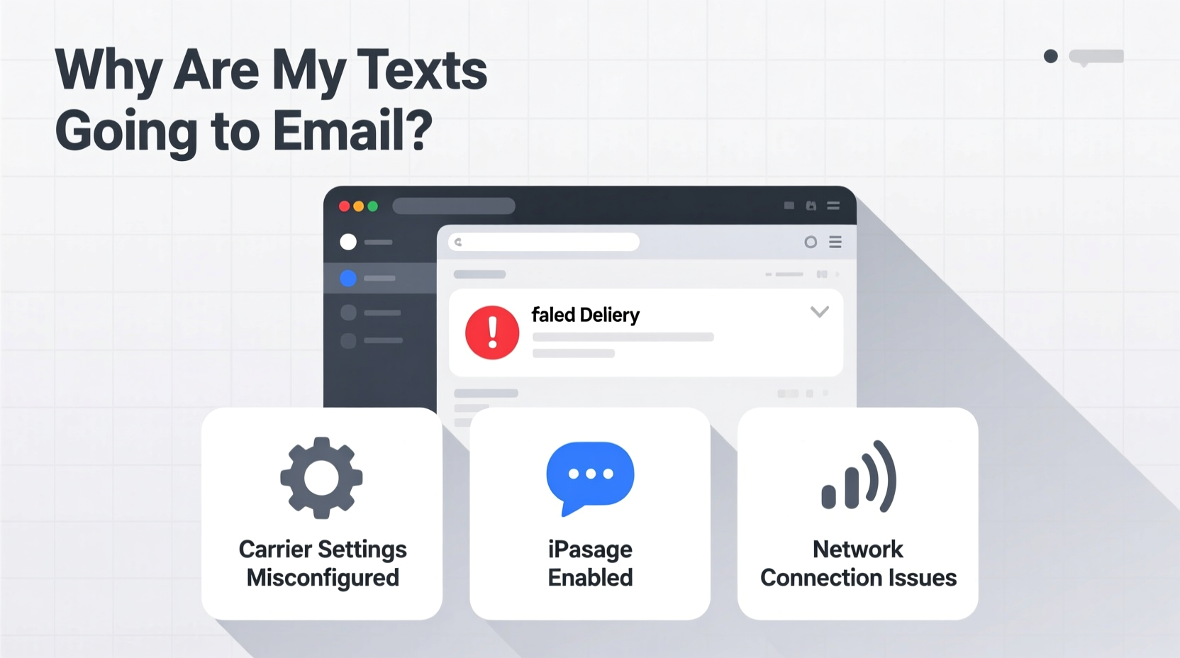why are my texts going to email troubleshooting guide