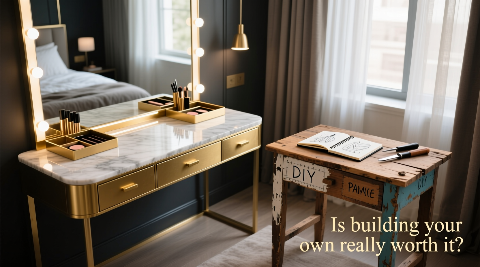 high value makeup table vs diy is building your own really worth it